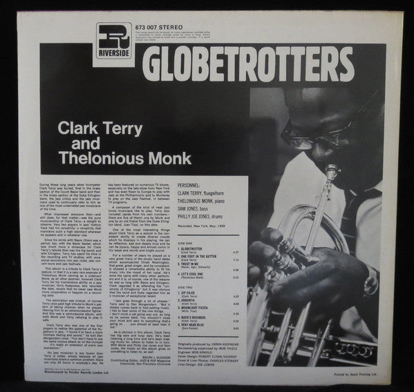 Clark Terry And Thelonious Monk : Globetrotters (LP, Album, RE)