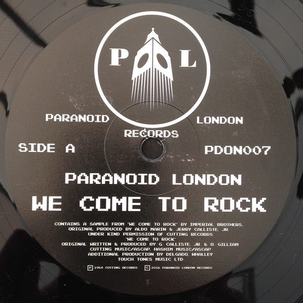 Paranoid London : We Come To Rock  (12", 180)