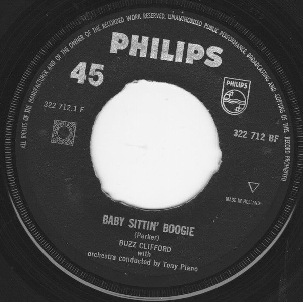 Buzz Clifford : Baby Sittin' Boogie (7", Single, Mono)