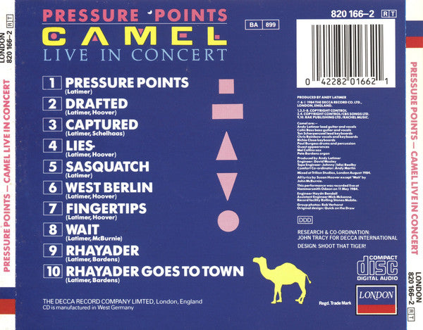 Camel : Pressure Points - Live In Concert (CD, Album, RE)