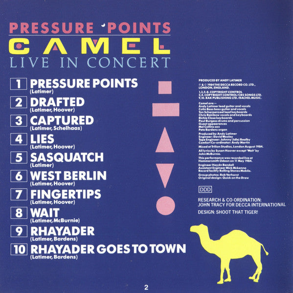 Camel : Pressure Points - Live In Concert (CD, Album, RE)