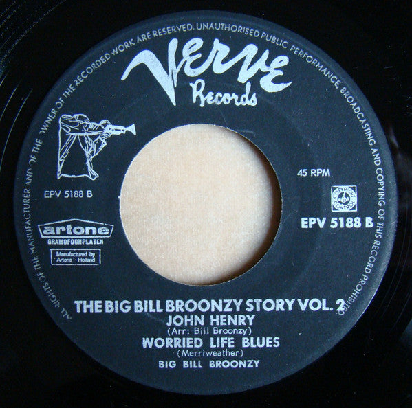 Big Bill Broonzy : The Big Bill Broonzy Story Vol. 2 (7", EP)
