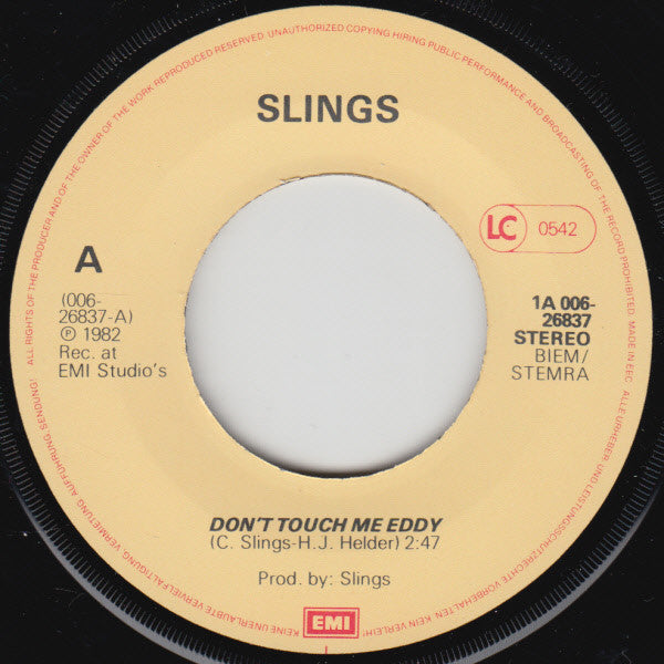Slings (3) : Don't Touch Me Eddy (7", Single)