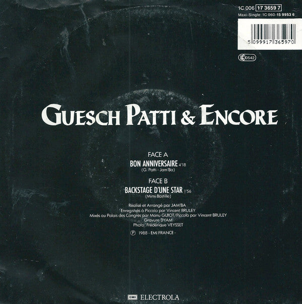 Guesch Patti & Encore : Bon Anniversaire (7", Single)