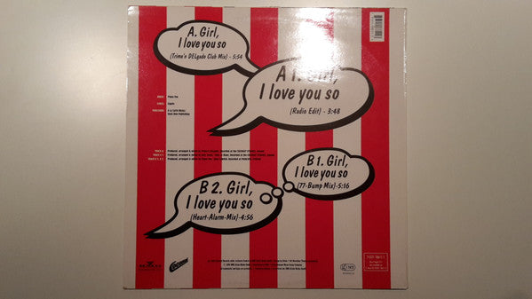 Black Baron : Girl, I Love You So (12", Maxi)