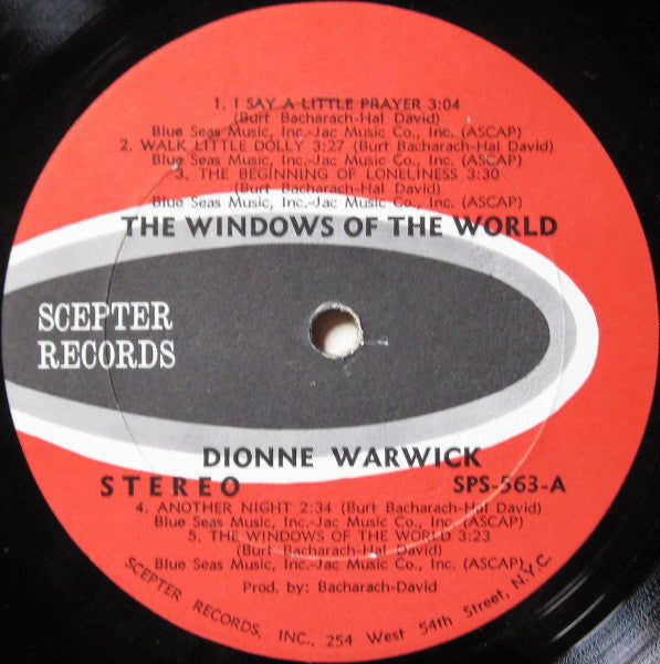 Dionne Warwick : The Windows Of The World (LP, Album)