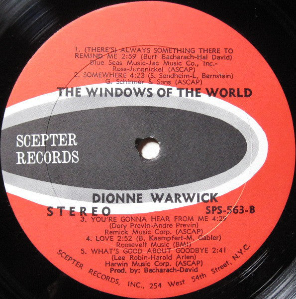 Dionne Warwick : The Windows Of The World (LP, Album)