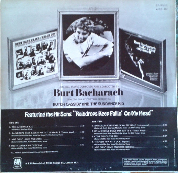 Burt Bacharach : Butch Cassidy And The Sundance Kid (LP, Album)