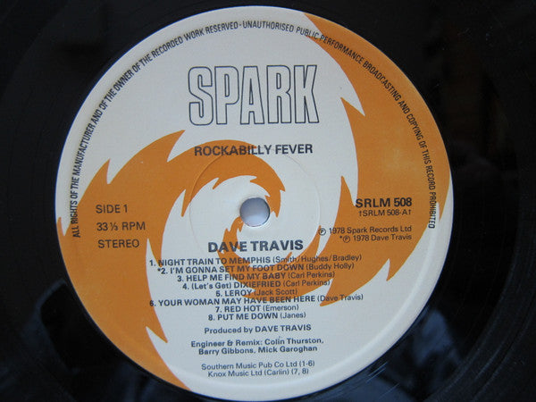 Dave Travis (2) : Rockabilly Fever (LP, Album)