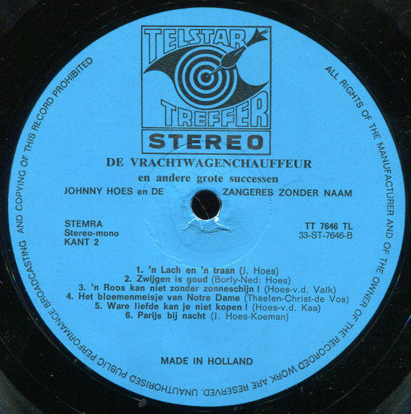 Johnny En Mary*, Zangeres Zonder Naam : De Vrachtwagenchauffeur En Andere Successen (LP, Album)