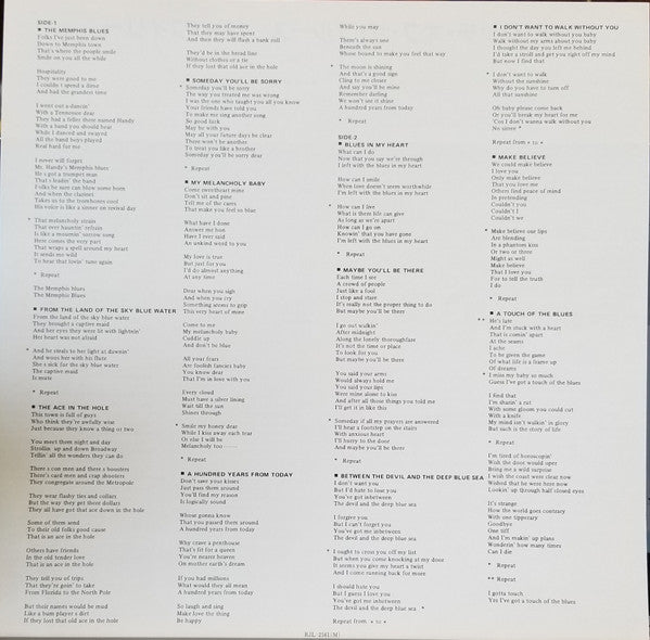 Lee Wiley With Billy Butterfield And His Orchestra : A Touch Of The Blues (LP, Album, RE)