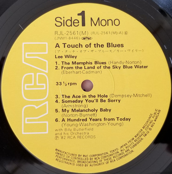 Lee Wiley With Billy Butterfield And His Orchestra : A Touch Of The Blues (LP, Album, RE)