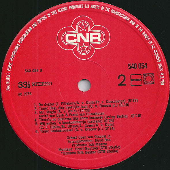 Joop van den Ende Presenteert: André van Duin : André van Duin's Pretfilm (Een Dol-Dwaze Lachplaat!) (LP, Album)