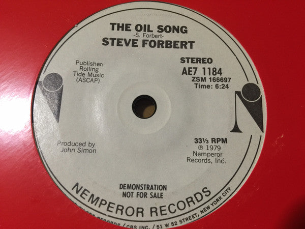 Steve Forbert : The Oil Song (7", S/Sided, Promo)