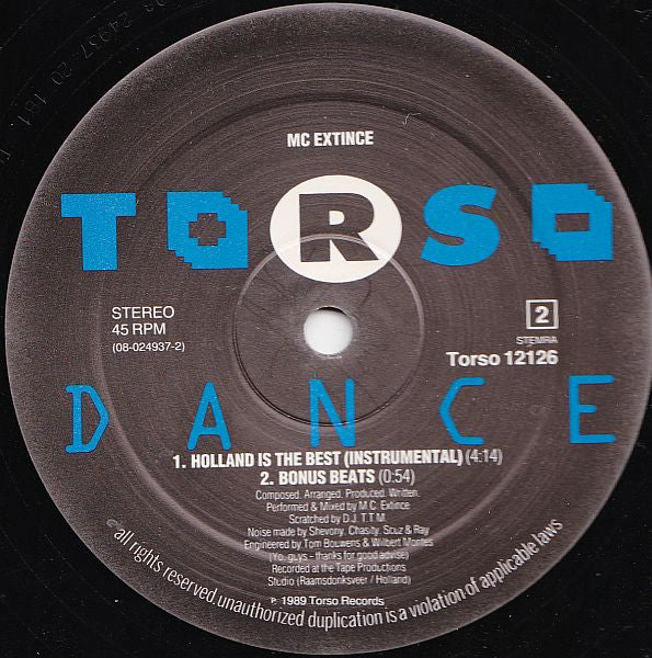 Extince : Holland Is The Best (12", Maxi)