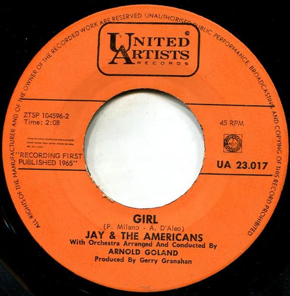 Jay & The Americans : Some Enchanted Evening  (7", Single)