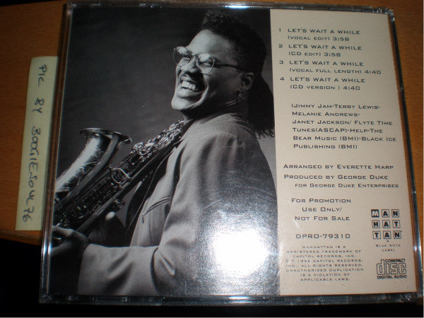 Everette Harp : Let's Wait A While (CD, Single, Promo)