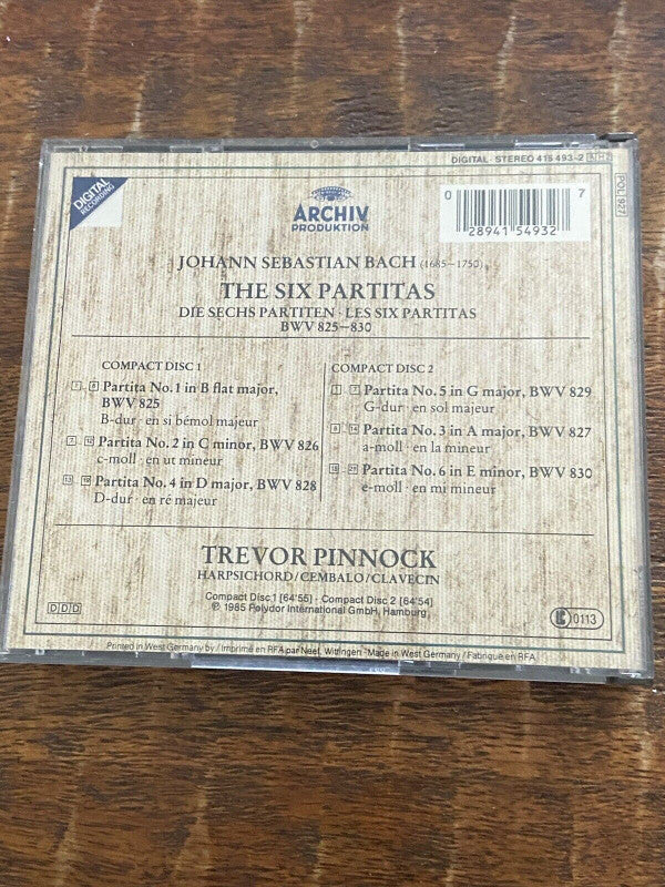 Johann Sebastian Bach, Trevor Pinnock : 6 Partitas (2xCD, Album, RE)