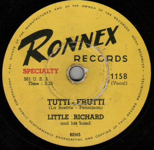 Little Richard And His Band / The Chimes (8) : Tutti-Frutti / Chop Chop (Shellac, 10")