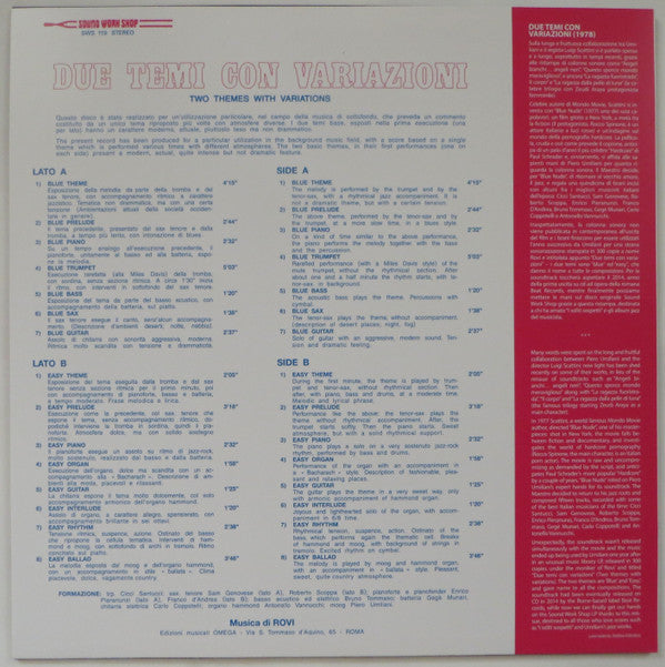 Rovi : Due Temi Con Variazioni (LP, RE)