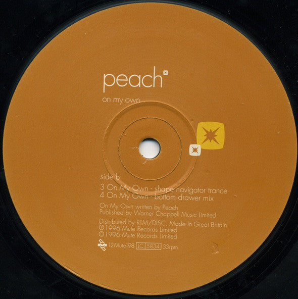 Peach : On My Own (12", Single)