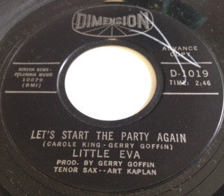 Little Eva : Let's Start The Party Again  (7", Single, Promo)