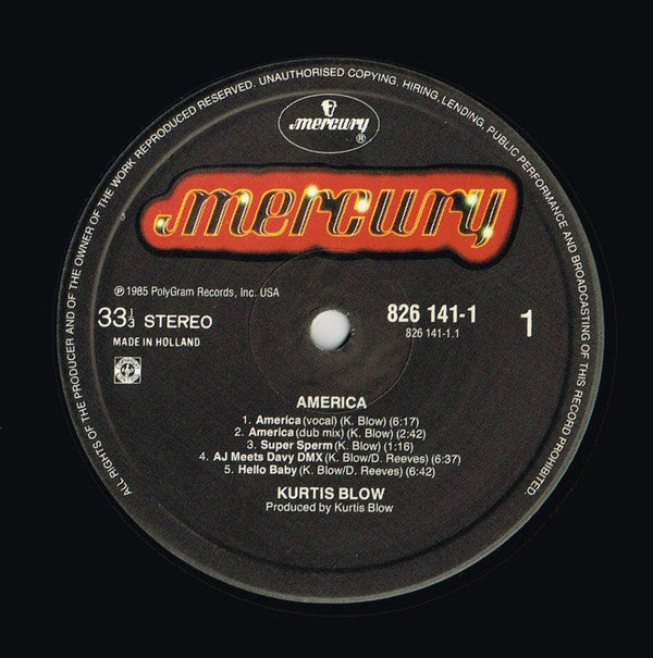Kurtis Blow : America (LP, Album)