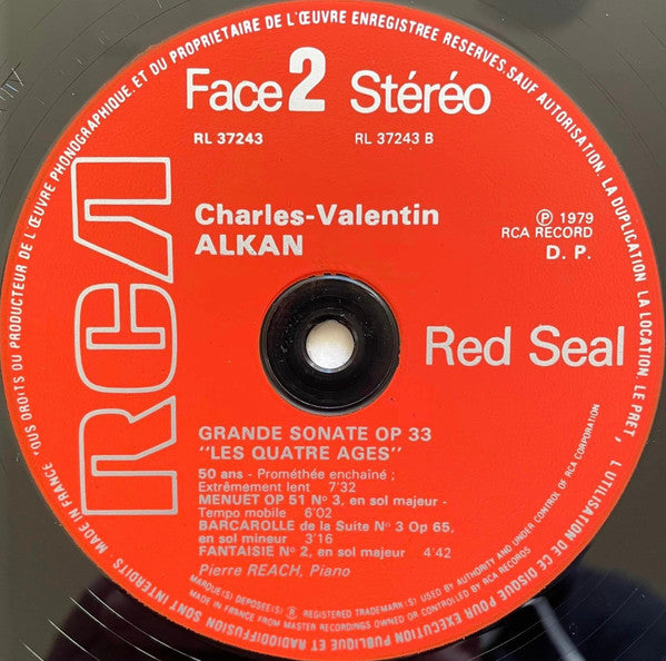 Charles-Valentin Alkan - Pierre Reach : Grande Sonate “Les Quatre Ages” - Menuet - Barcarolle - Fantaisie (LP, Album)