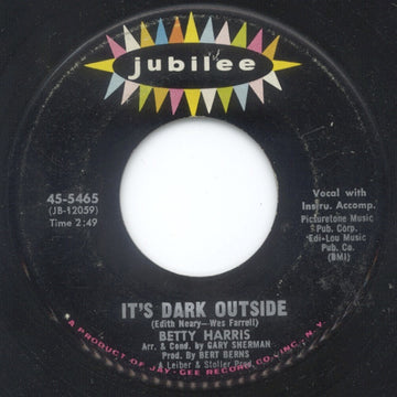 Betty Harris : It's Dark Outside / His Kiss (7", Single)