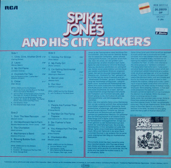 Spike Jones And His City Slickers : Murders Again - Vol.2 (2xLP, Comp, RP)
