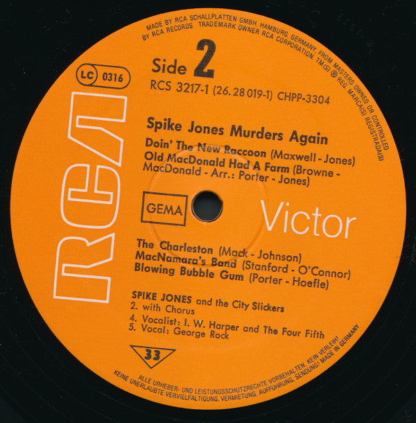 Spike Jones And His City Slickers : Murders Again - Vol.2 (2xLP, Comp, RP)