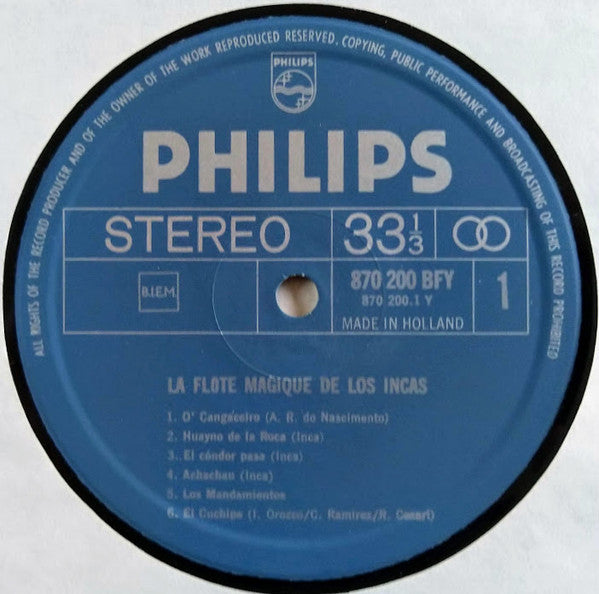 Los Incas : La Flûte Magique De Los Incas (LP, Album)
