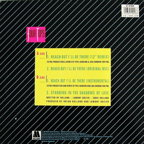 Four Tops : Reach Out I'll Be There ('88 Remix) (12", Single)