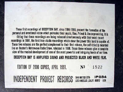 Deception Bay : Fortune Days (10", Num)