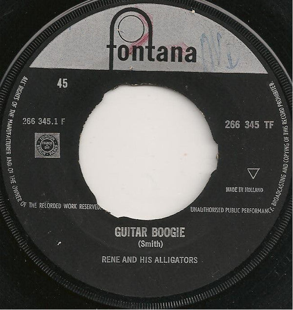 René And His Alligators : Guitar Boogie (7", Single, Mono)