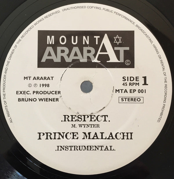 Prince Malachi : Respect / Leave It To Jah (12")