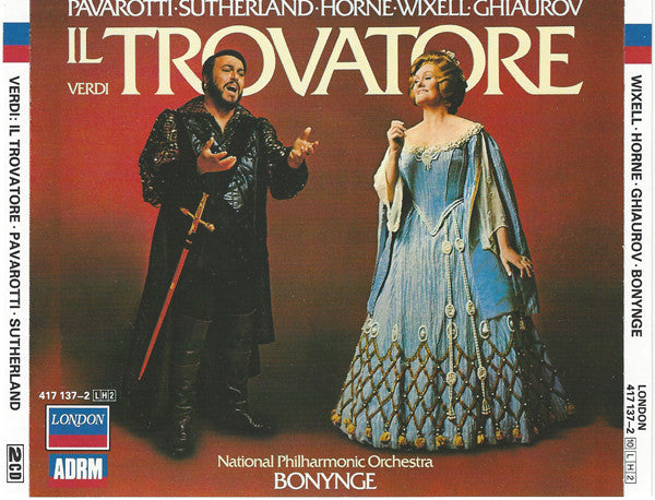 Giuseppe Verdi, Richard Bonynge, Joan Sutherland, Luciano Pavarotti, Marilyn Horne, Ingvar Wixell, Nicolai Ghiaurov, London Opera Chorus, National Philharmonic Orchestra : Il Trovatore (2xCD + Box)