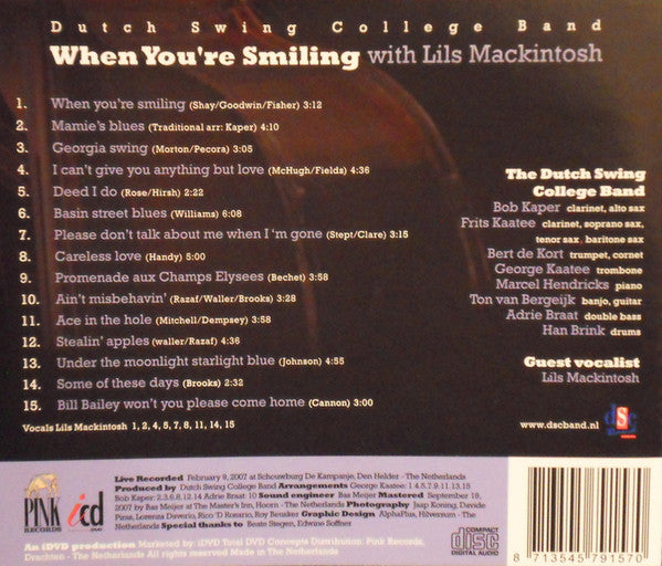 The Dutch Swing College Band & Lils Mackintosh : Live * When You're Smiling (CD, Album)