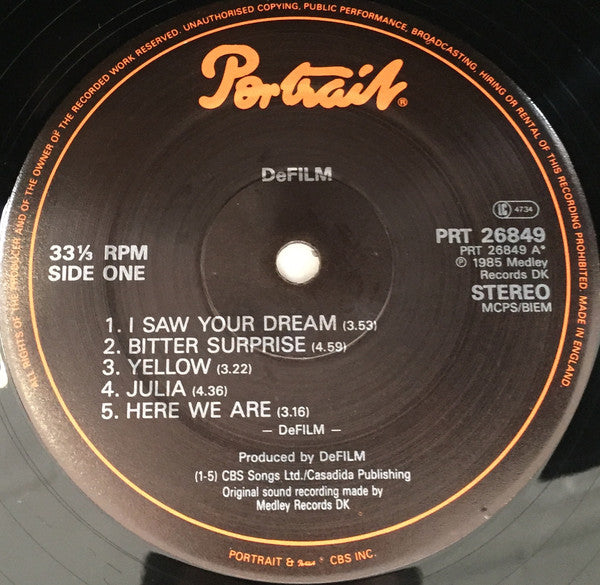 DeFilm : De Film (LP, Album)