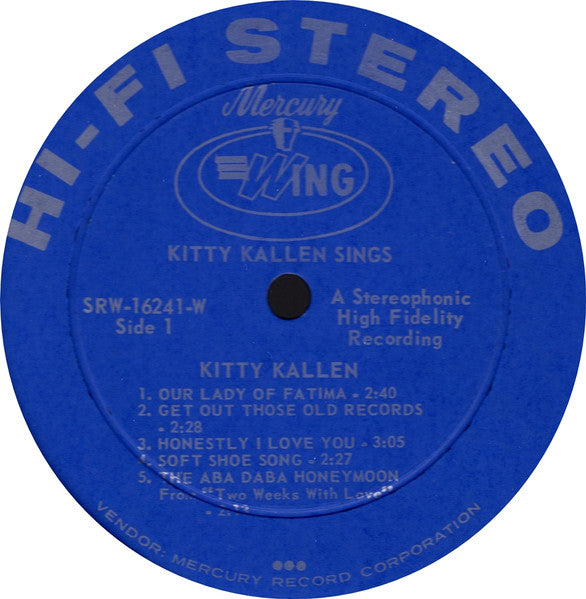 Kitty Kallen : Kitty Kallen Sings Our Lady Of Fatima (LP, Album)
