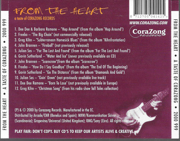 Various : From The Heart - A Taste Of CoraZong Records (CD, Comp)