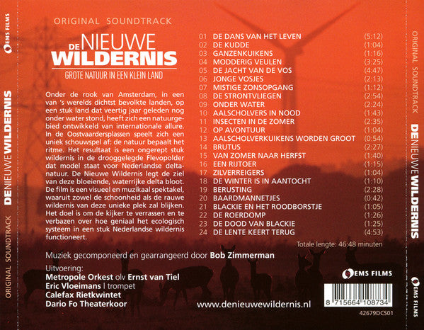 Bob Zimmerman : De Nieuwe Wildernis - Grote Natuur In Een Klein Land (Original Soundtrack) (CD, Album)