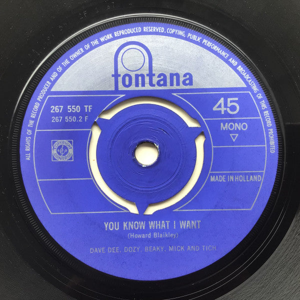 Dave Dee, Dozy, Beaky, Mick & Tich : Hold Tight! (7", Single, Mono, 3 s)