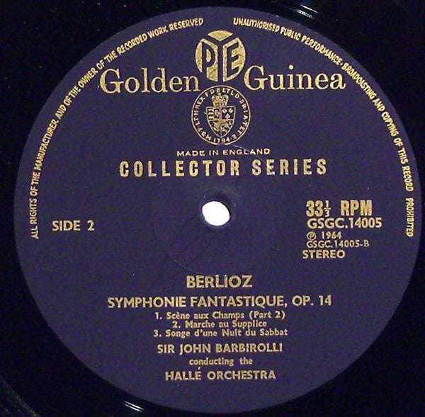Hector Berlioz, Sir John Barbirolli, Hallé Orchestra : Berlioz Symphonie Fantastique Op. 14 (LP)