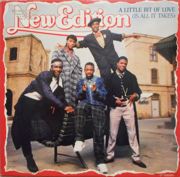 New Edition : A Little Bit Of Love (Is All It Takes) (12" Version) (12", Single, Glo)