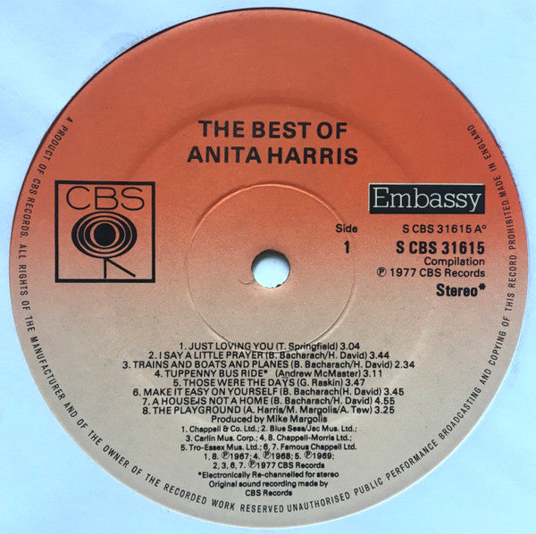 Anita Harris : The Best Of Anita Harris (LP, Comp)