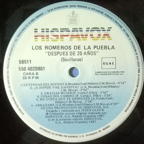 Los Romeros De La Puebla : Despues De 20 Años (LP, Album)