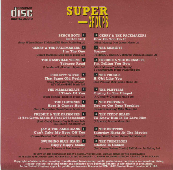 Various : 60's Super-Groups (CD, Comp)