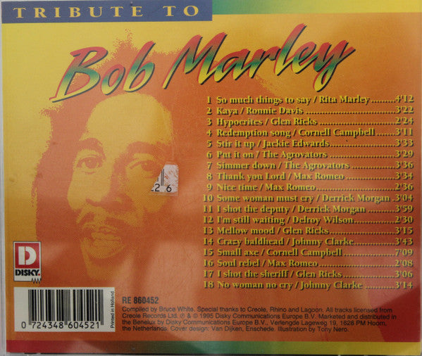 Various : Tribute To Bob Marley (CD, Comp)