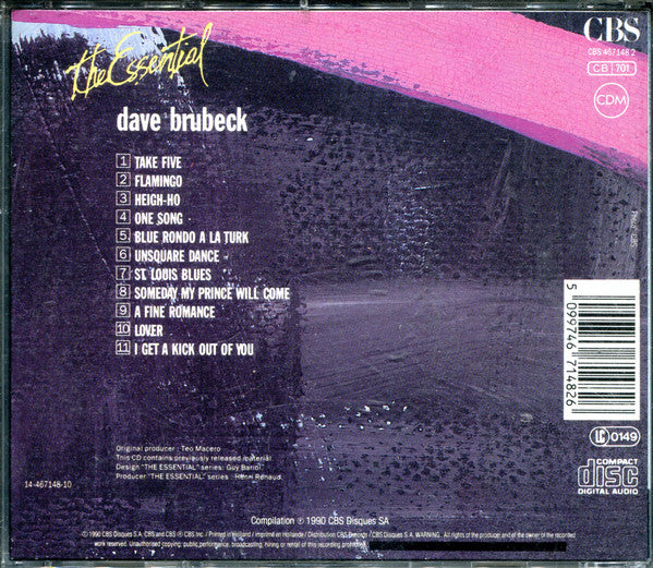 Dave Brubeck : The Essential Dave Brubeck (CD, Comp)